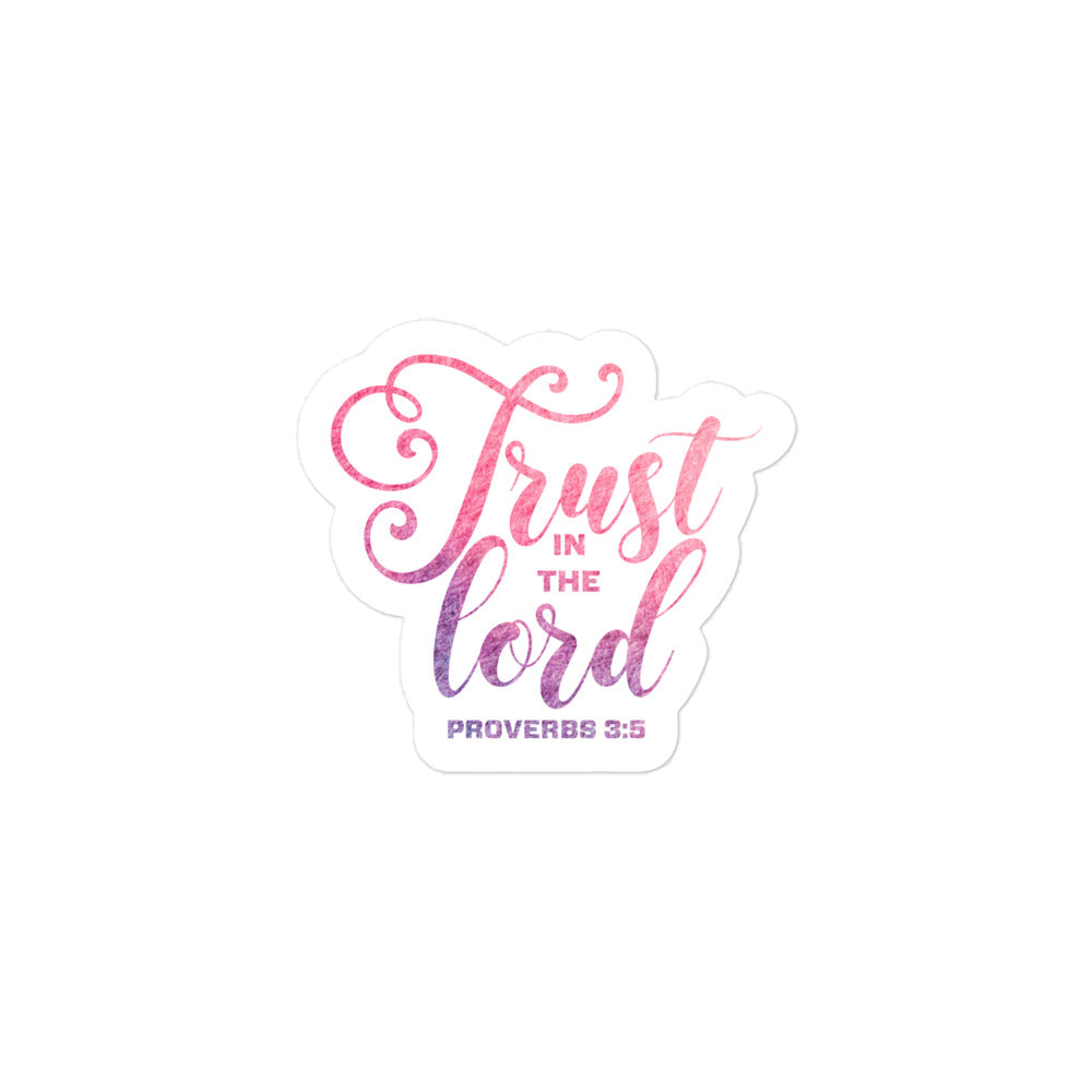 Trust In The Lord Christian Bible Verse Bubble-free Stickers – FTArtStudio