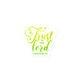 Trust In The Lord Yellow Green Bubble-free Stickers