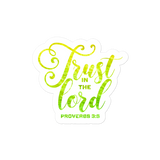 Trust In The Lord Yellow Green Bubble-free Stickers