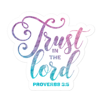 Trust In The Lord Purple Blue Bubble-free Stickers