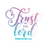 Trust In The Lord Purple Blue Bubble-free Stickers