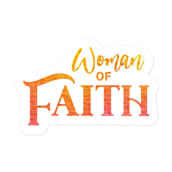 Woman Of Faith Christian Bubble-free Stickers