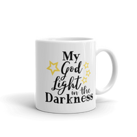 My God Light In The Darkness White Glossy Mug