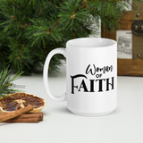 Woman Of Faith Christian White Glossy Mug