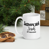 Jehovah Jireh My Provider Christian White Glossy Mug