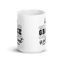 His Grace Is Sufficient Christian Bible Verse White Glossy Mug