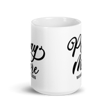 Pray More Worry Less White Glossy Mug